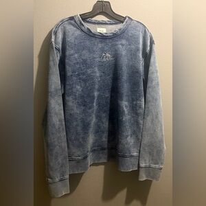Men's Washed Blue Crewneck Sweater